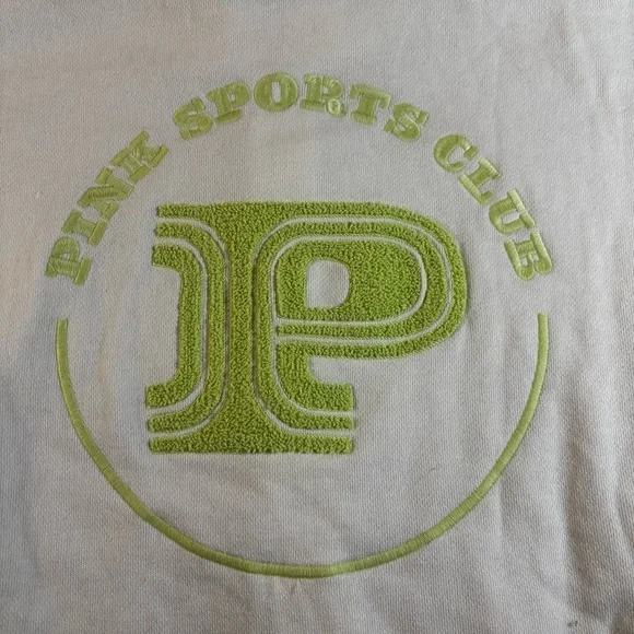 Victoria's Secret Pink Sports Club Full Zip Sweatshirt White XL - Picture 3 of 9